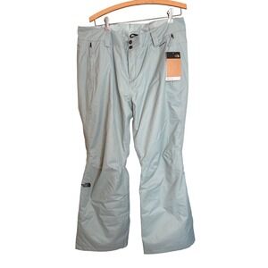 The North Face Womens XL Short Freedom‎ Insulated Snow Pants Silver Blue DryVent